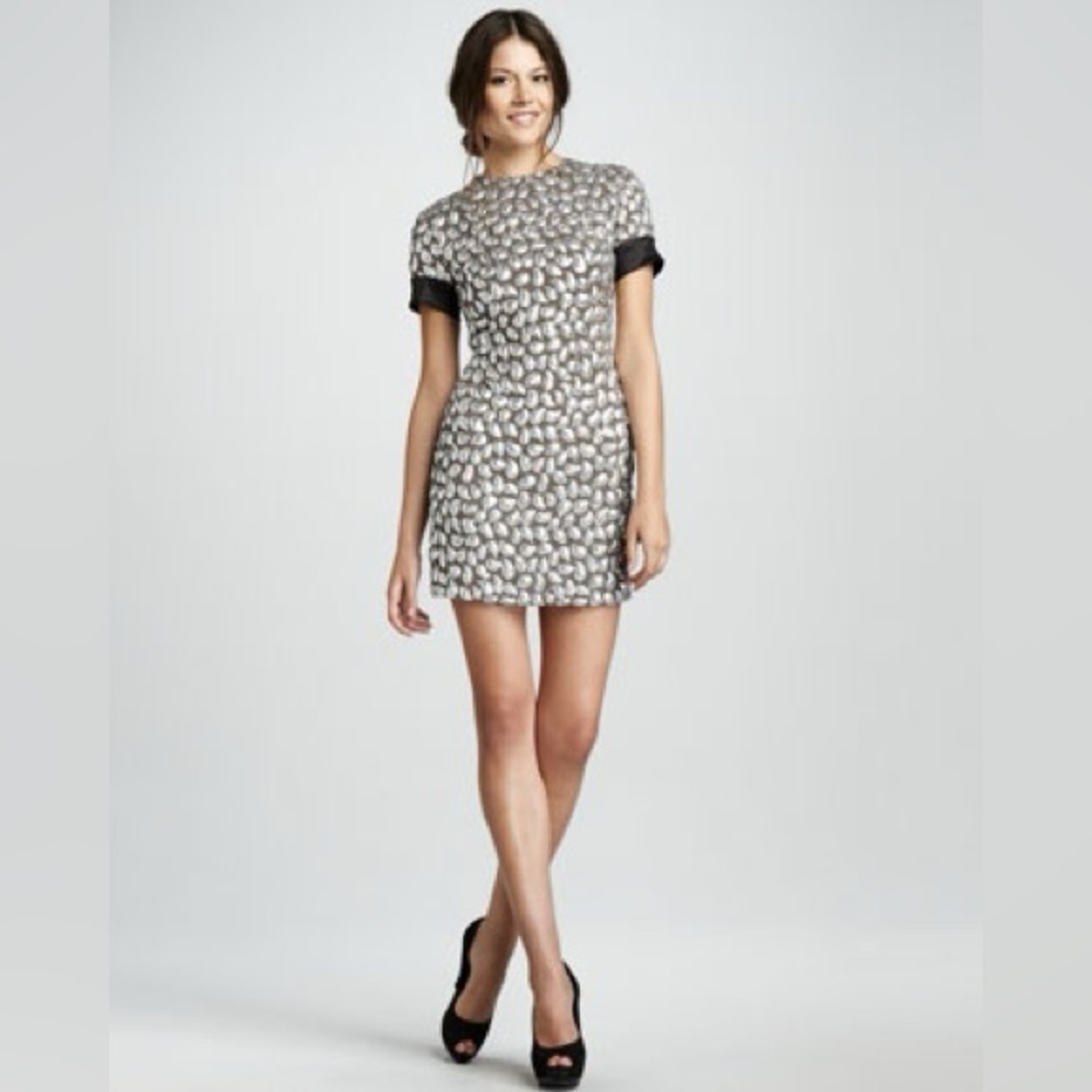 DIANE VON FURSTENBERG DVF Embellished Cindy Mini Dress Size 4